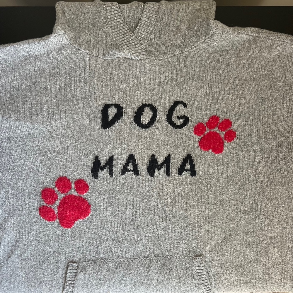 Lou & Grey Gray and Red Dog Mama Sweatshirt